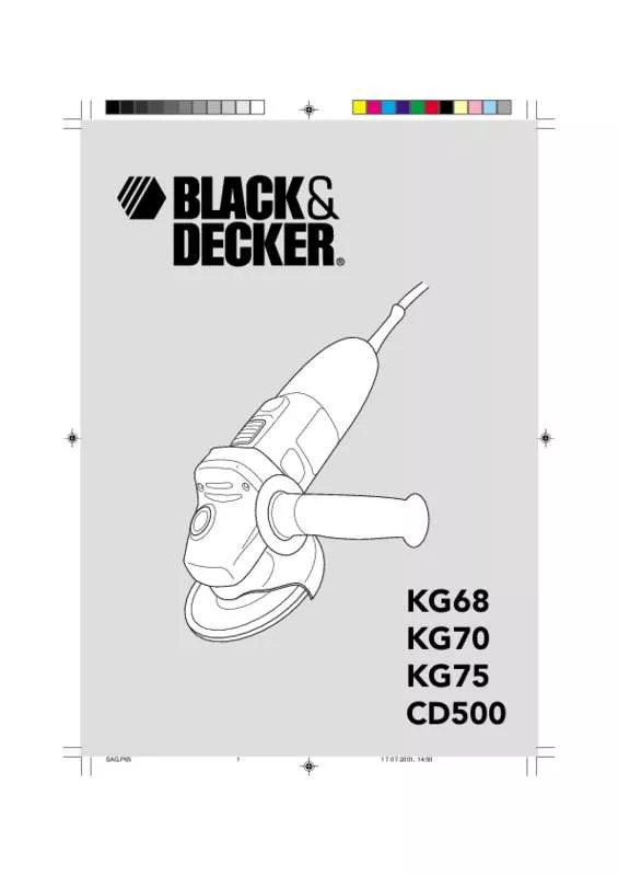 Mode d'emploi BLACK & DECKER KG 725