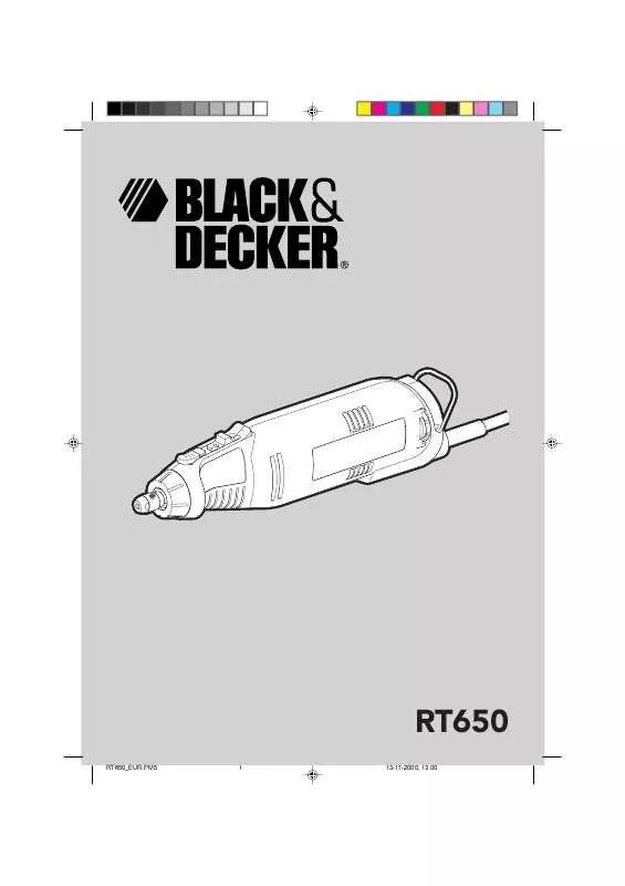 Mode d'emploi BLACK & DECKER RT650