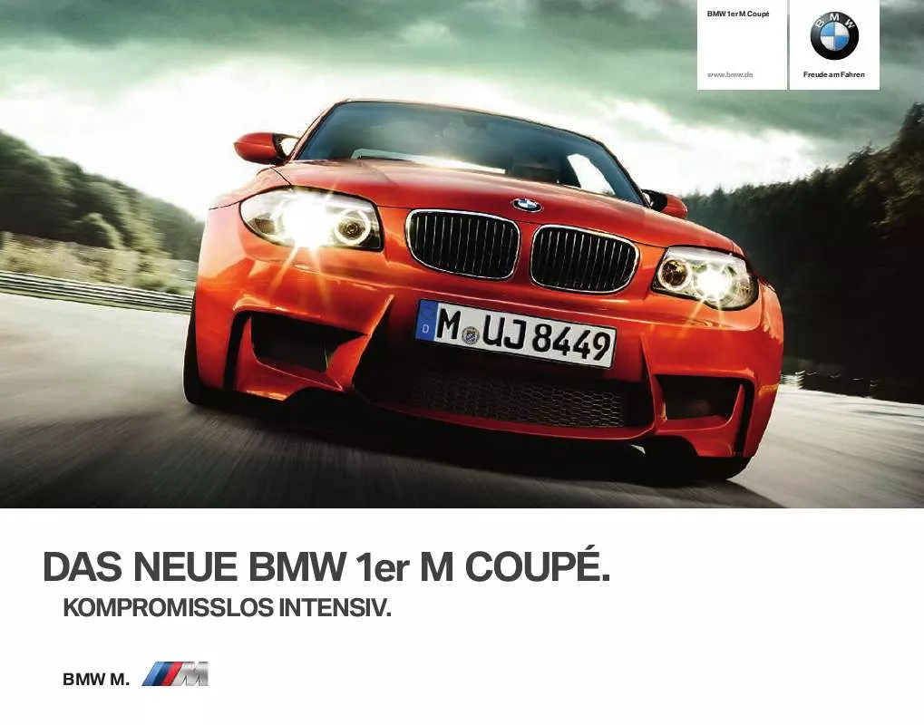 Mode d'emploi BMW M1 COUPE