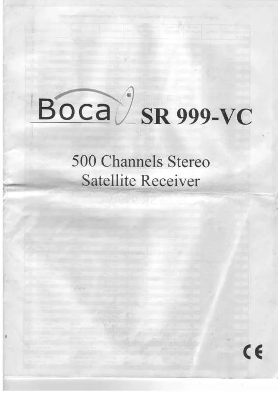 Mode d'emploi BOCA SR 999-VC
