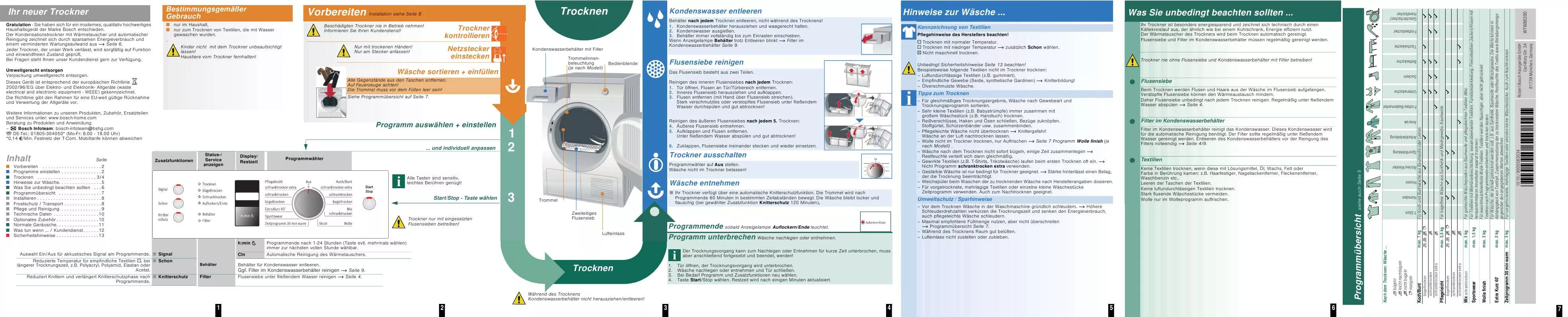 Mode d'emploi BOSCH WTW86390