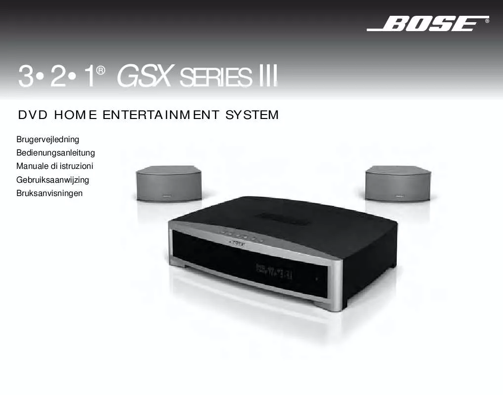 Mode d'emploi BOSE 321 GSX SERIES III