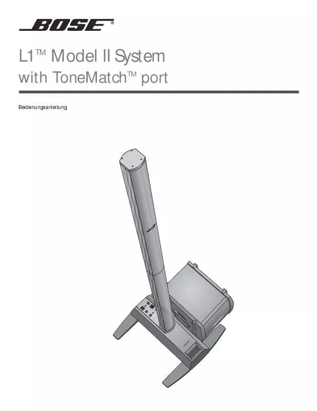 Mode d'emploi BOSE L1 MODEL II-DOUBLE BASS PACKAGE MIT TONEMATCH AUDIO ENGINE