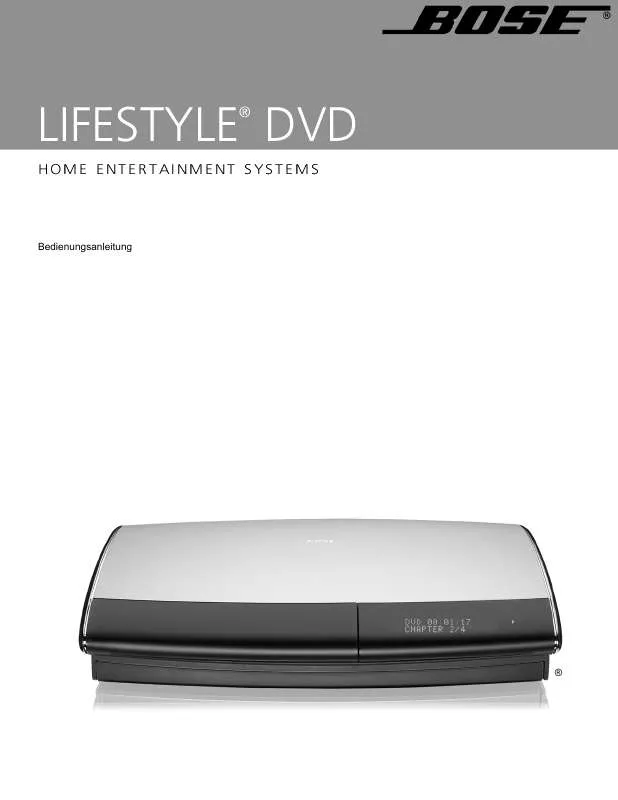 Mode d'emploi BOSE LIFESTYLE 28 II DVD HOME ENTERTAINMENT SYSTEM