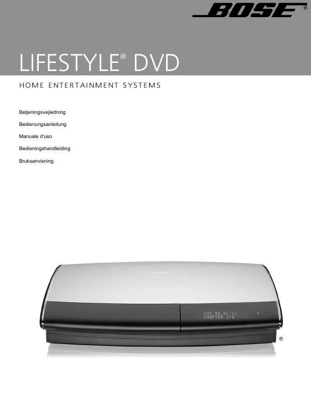 Mode d'emploi BOSE LIFESTYLE 28 III DVD HOME ENTERTAINMENT SYSTEM