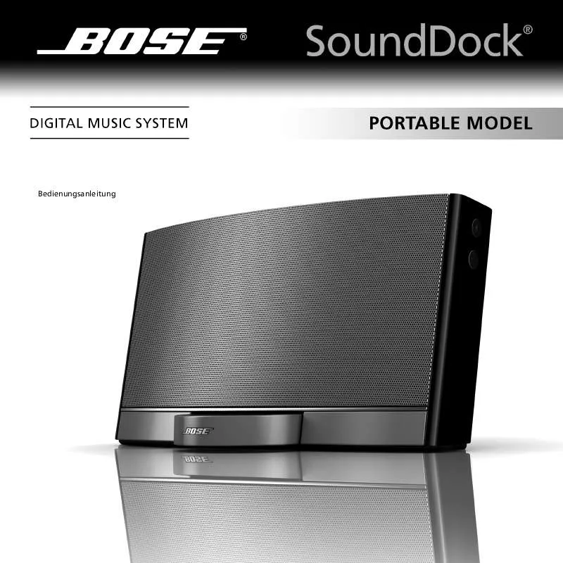 Mode d'emploi BOSE SOUNDDOCK PORTABLE DIGITAL MUSIC SYSTEM