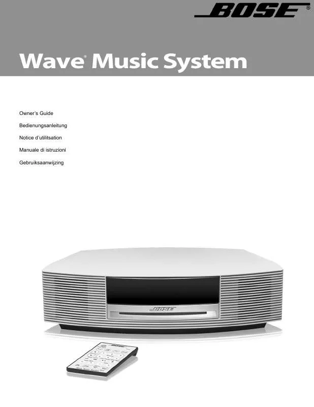Mode d'emploi BOSE WAVE MUSIC SYSTEM