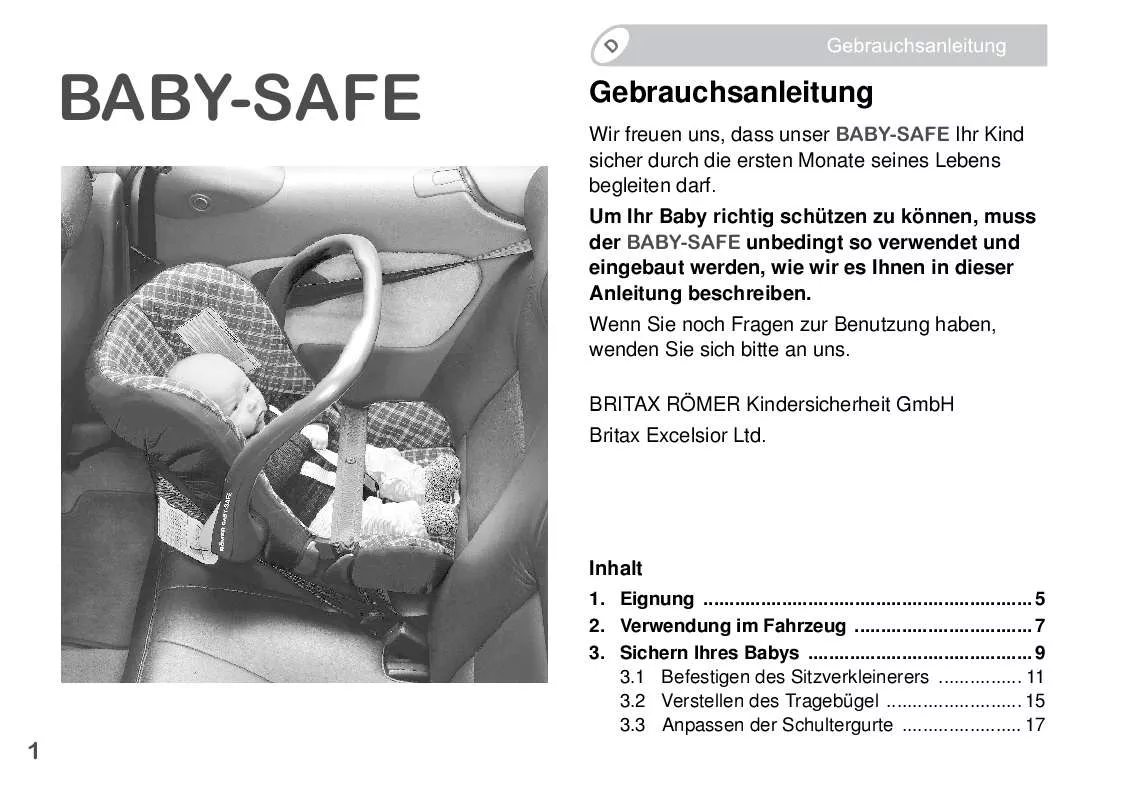 Mode d'emploi BRITAX BABY-SAFE