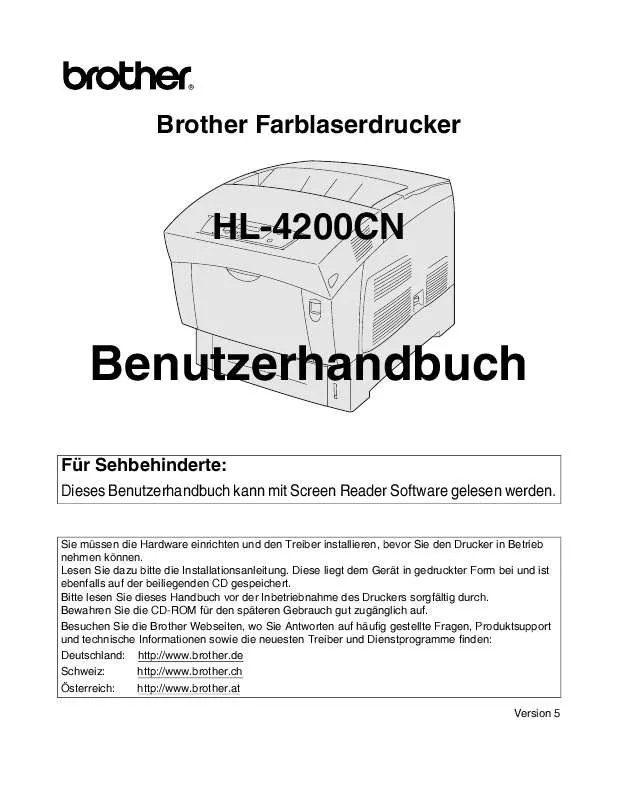 Mode d'emploi BROTHER HL-4200CN