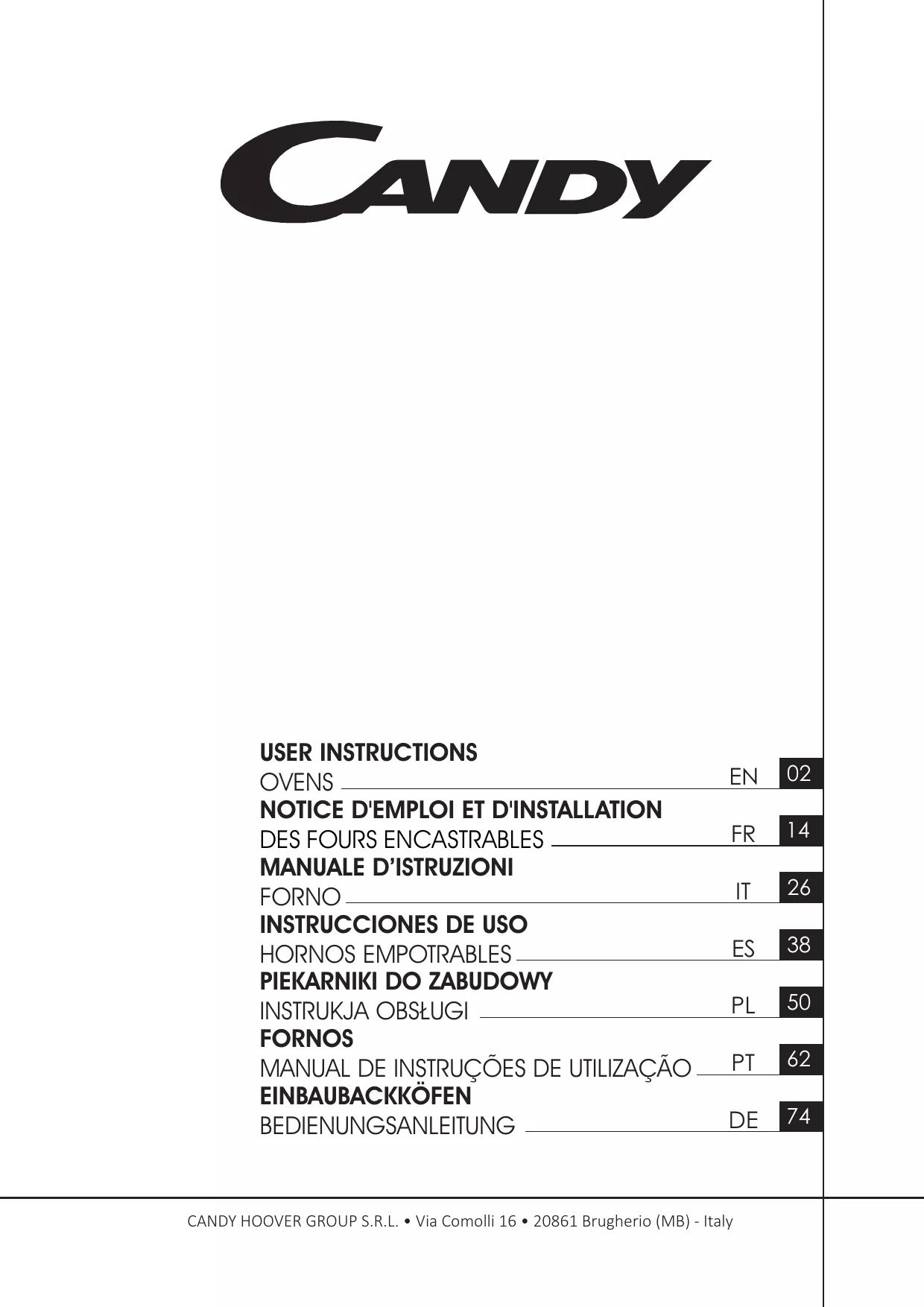 Mode d'emploi CANDY CFSX516/4U