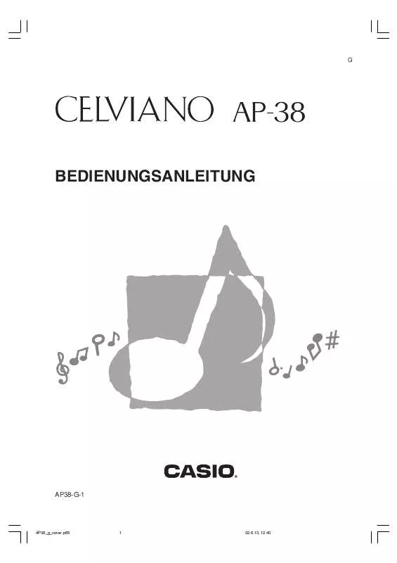 Mode d'emploi CASIO CELVIANO AP-38