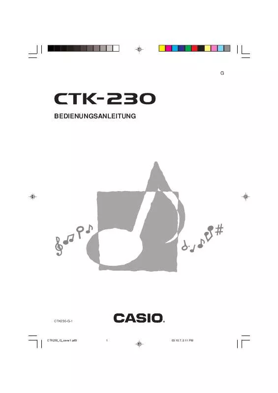 Mode d'emploi CASIO CTK-230