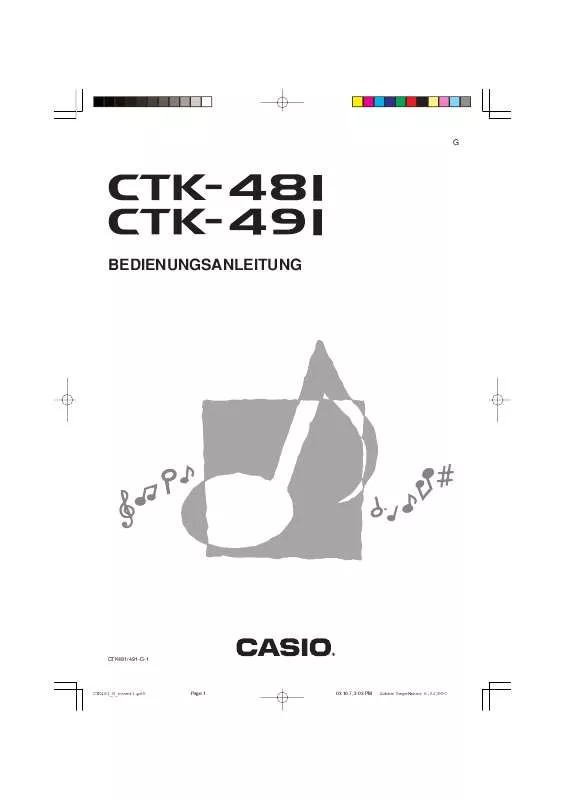Mode d'emploi CASIO CTK-491