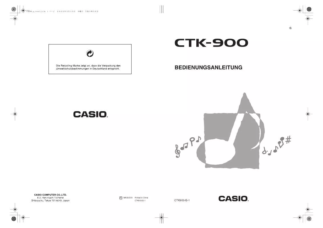 Mode d'emploi CASIO CTK-900