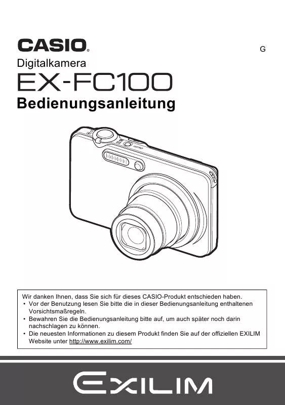 Mode d'emploi CASIO EXILIM EX-FC100