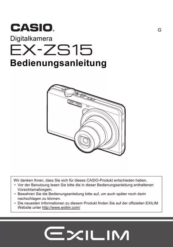 Mode d'emploi CASIO EXILIM EX-ZS15