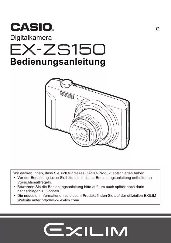 Mode d'emploi CASIO EXILIM EX-ZS150