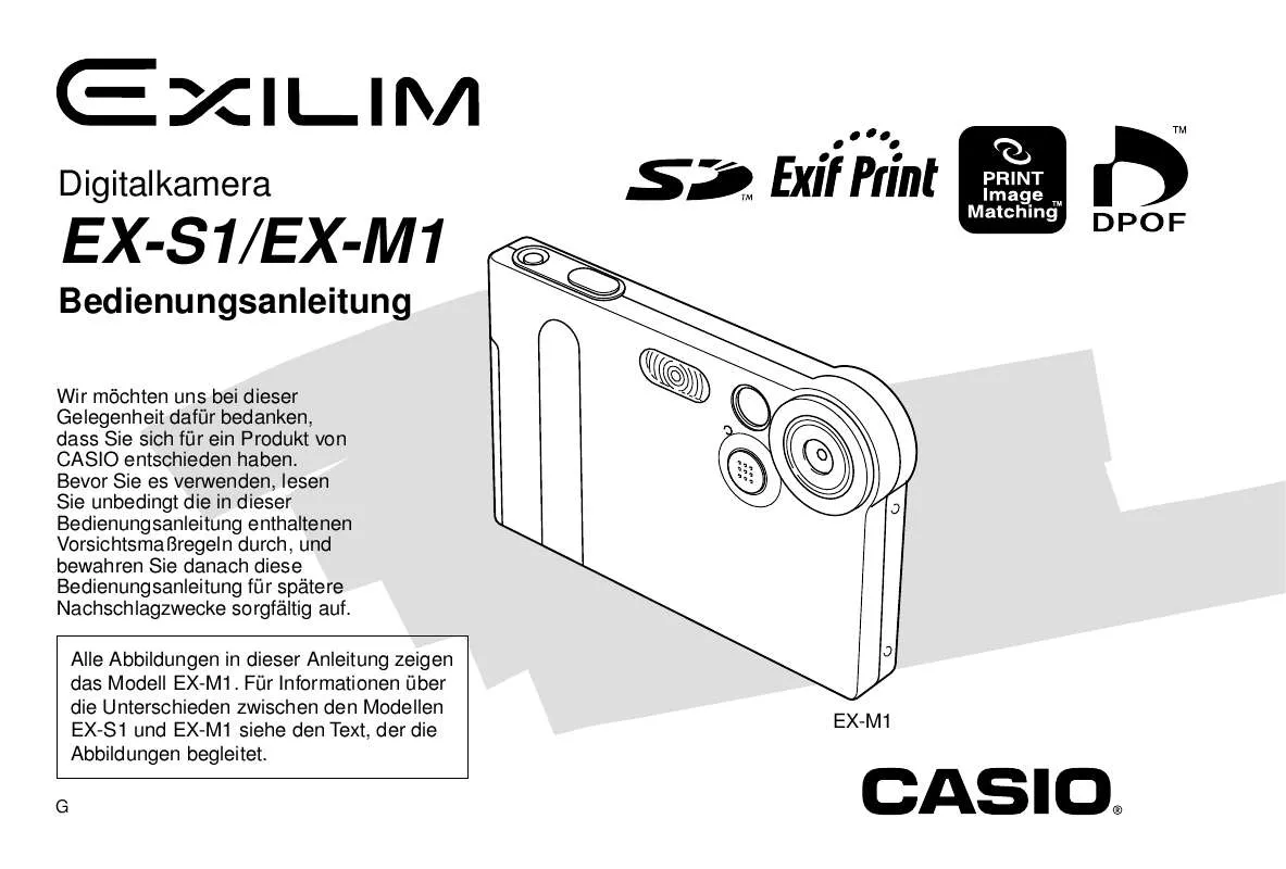 Mode d'emploi CASIO EXILIM EX-M1