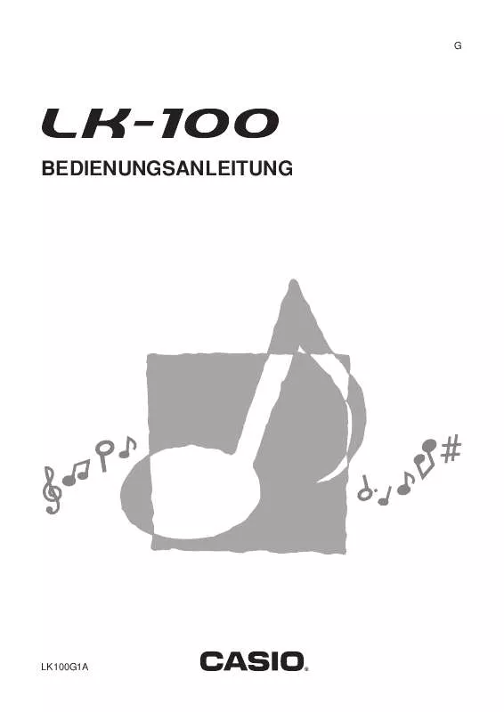 Mode d'emploi CASIO LK-100