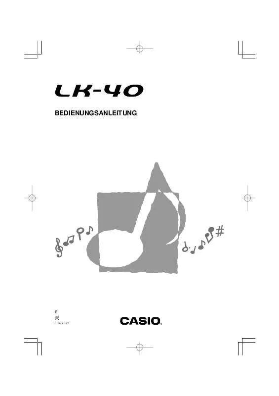 Mode d'emploi CASIO LK-40