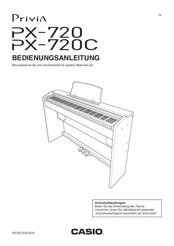 Mode d'emploi CASIO PRIVIA PX-720C