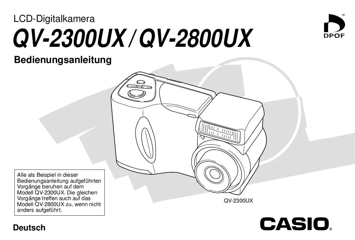 Mode d'emploi CASIO QV-2300UX