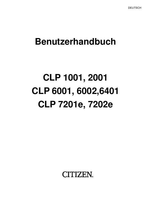 Mode d'emploi CITIZEN CLP-7201E