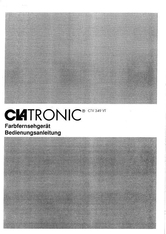 Mode d'emploi CLATRONIC CTV 349 VT