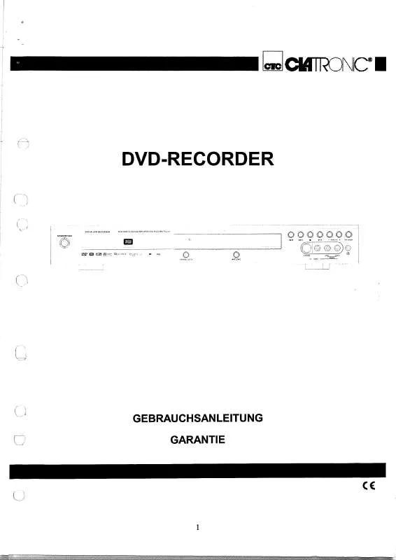 Mode d'emploi CLATRONIC DVD R612
