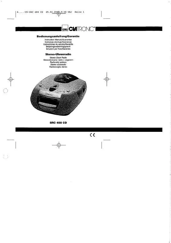 Mode d'emploi CLATRONIC SRC 488 CD