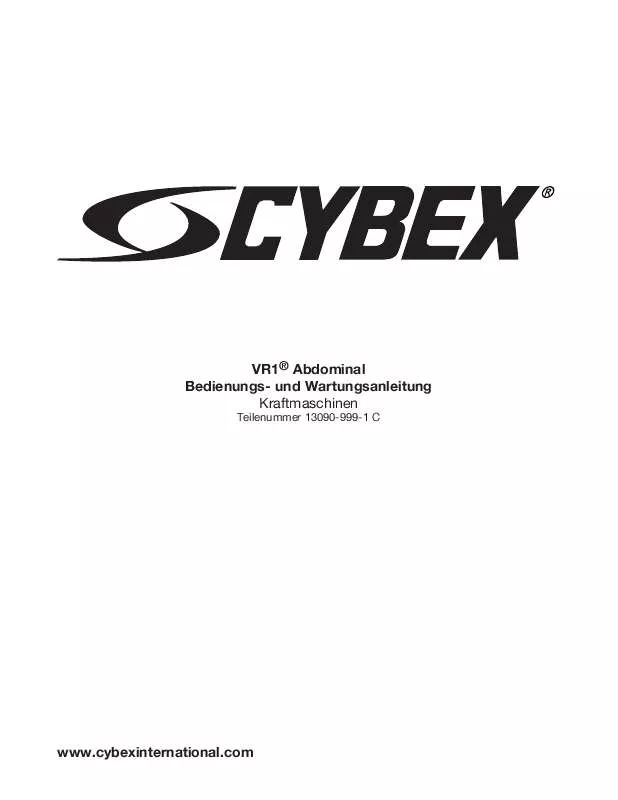 Mode d'emploi CYBEX INTERNATIONAL 13090 ABDOMINAL