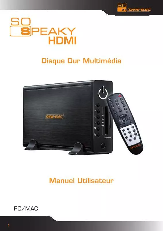 Mode d'emploi DANE-ELEC SO SPEAKY HDMI