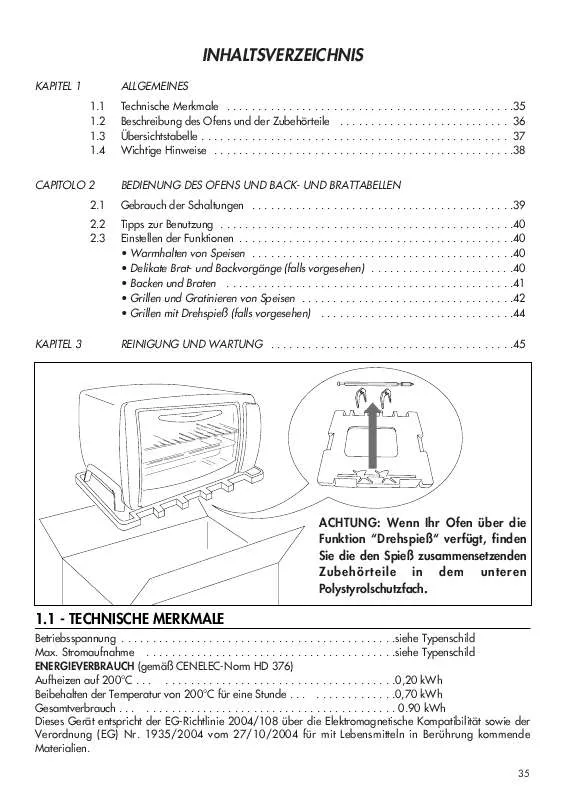 Mode d'emploi DELONGHI EO 2131