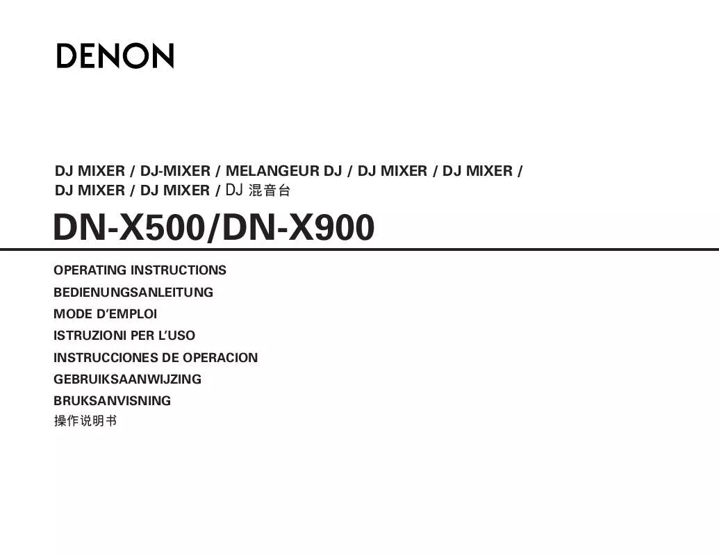 Mode d'emploi DENON DN-X900