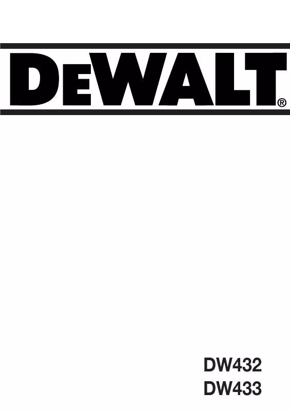 Mode d'emploi DEWALT DW433