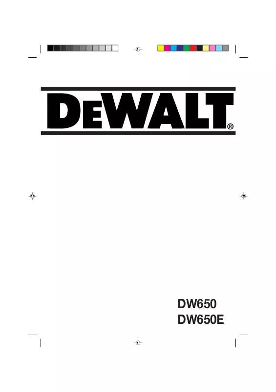 Mode d'emploi DEWALT DW650