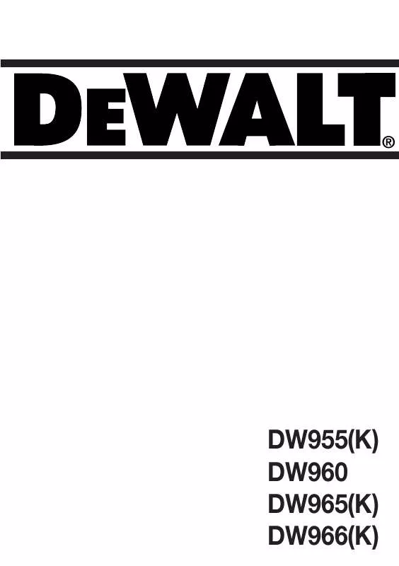 Mode d'emploi DEWALT DW966K-2