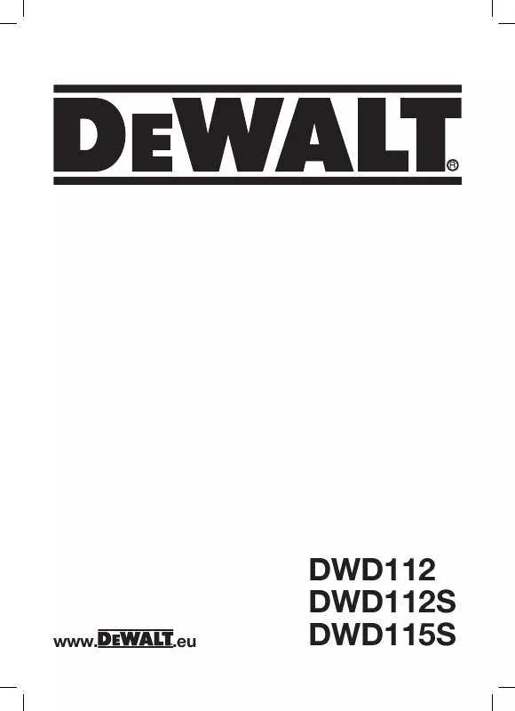 Mode d'emploi DEWALT DWD112