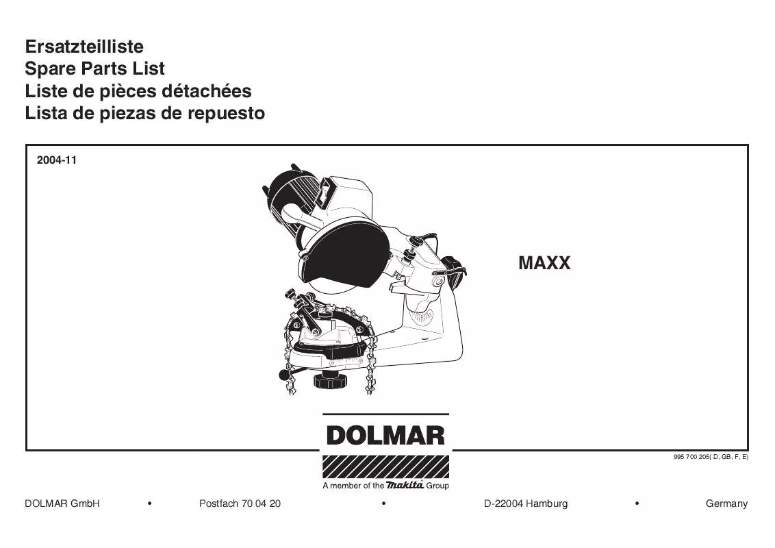 Mode d'emploi DOLMAR MAXX
