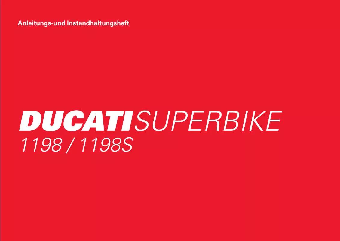 Mode d'emploi DUCATI 1198 S