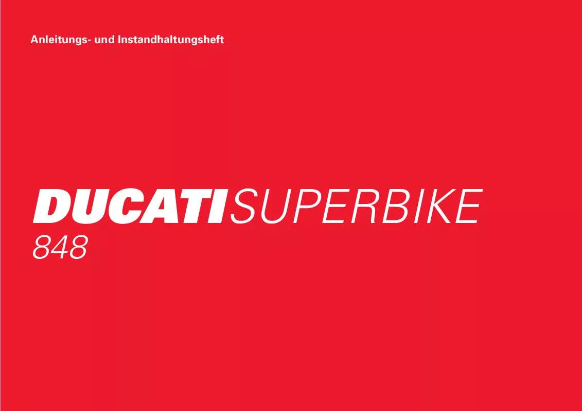 Mode d'emploi DUCATI 848