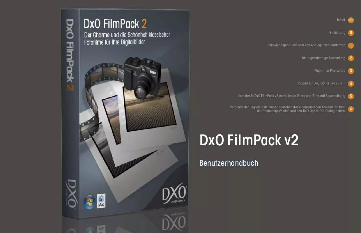 Mode d'emploi DXO FILMPACK V2.0