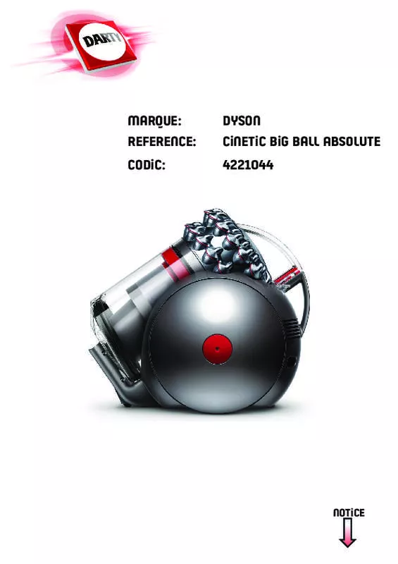 Mode d'emploi DYSON CINETIC BIG BALL ABSOLUTE 2