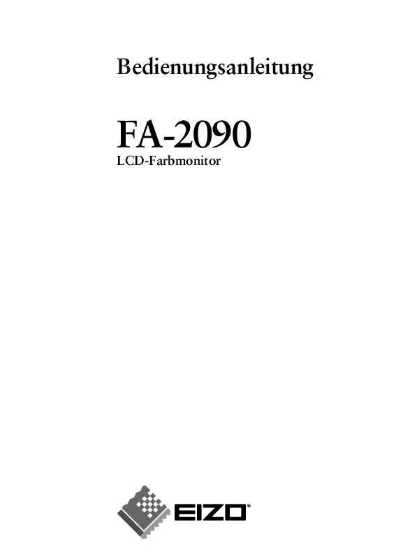 Mode d'emploi EIZO FA-2090