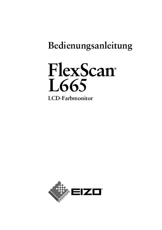 Mode d'emploi EIZO FLEXSCAN L665