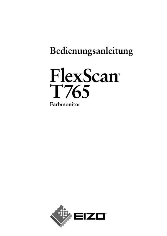 Mode d'emploi EIZO FLEXSCAN T765