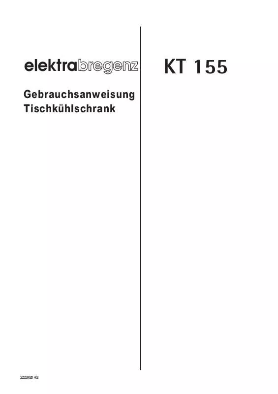 Mode d'emploi ELEKTRA KT155
