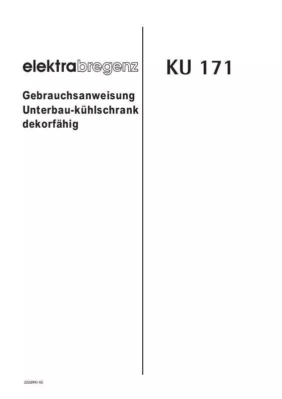 Mode d'emploi ELEKTRA KU171
