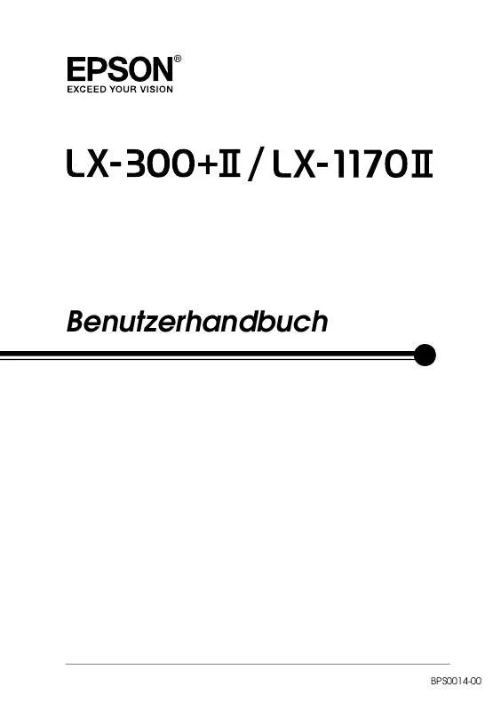 Mode d'emploi EPSON LX-300+II