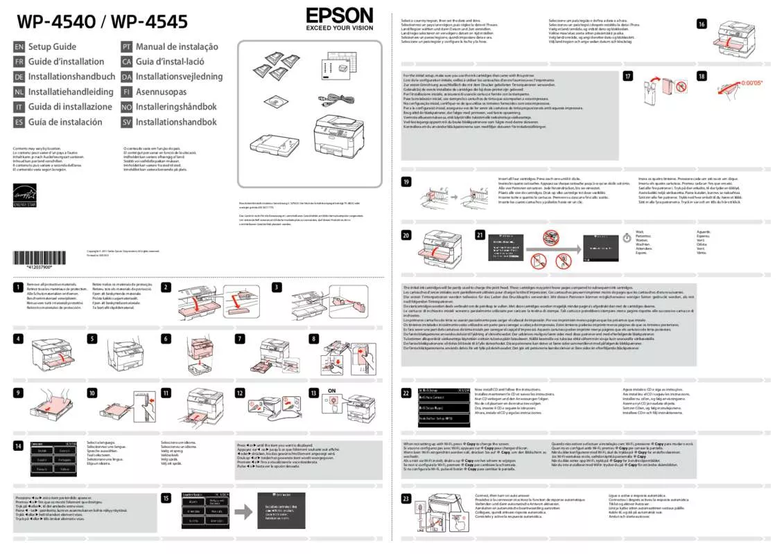 Mode d'emploi EPSON WP-4545DTWF
